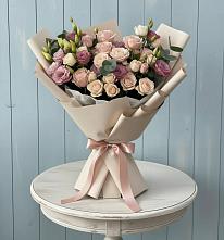 Букет цветов из:  Розы и Лизиантусы #REPLACE_PRED# Седельниково