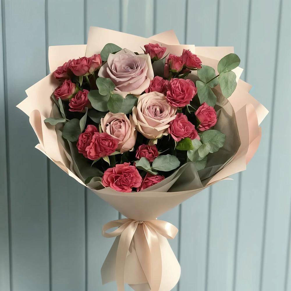 Букет цветов из: Гвоздики и Розы в Седельниково