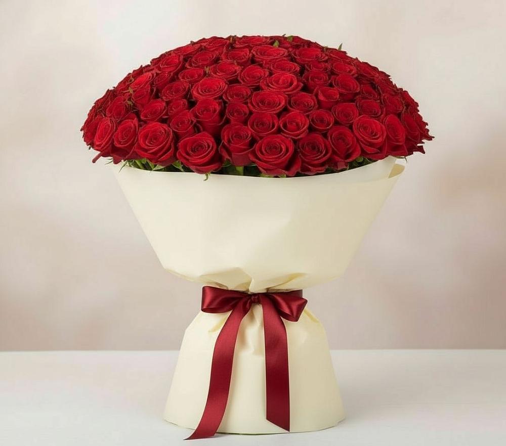 Букет 101 Красная роза Милано в Седельниково
