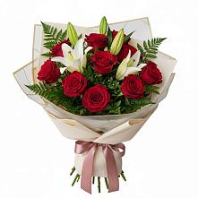 Букет цветов из:  Лилии и Розы в Седельниково