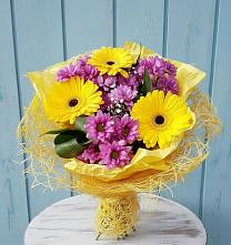 Букет цветов из:  Хризантемы и Герберы в Седельниково