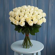 Букет 51 Белая роза Эдлесс Лав в Седельниково