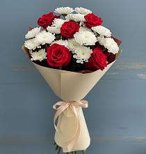 Букет цветов из:  Розы и Хризантемы в Седельниково