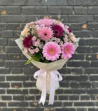 Букет цветов из:  Герберы и Хризантемы в Седельниково