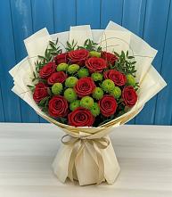 Букет цветов из:  Розы и Хризантемы в Седельниково