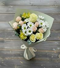 Букет цветов из:  Альстромерии, Розы и Хризантемы #REPLACE_PRED# Седельниково