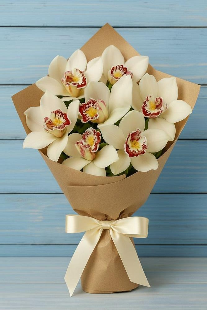 Букет цветов из: Орхидеи и Розы в Седельниково