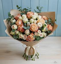 Букет цветов из:  Альстромерии и Розы в Седельниково